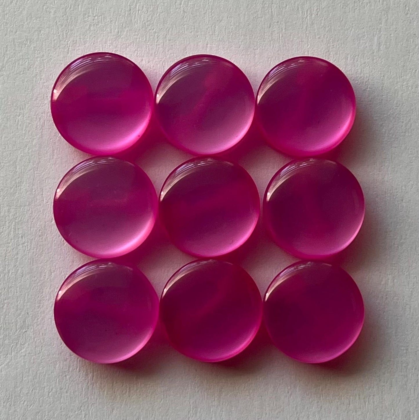 Dark Pink Resin Shank Buttons, Sewing Supplies (1/2 inch)
