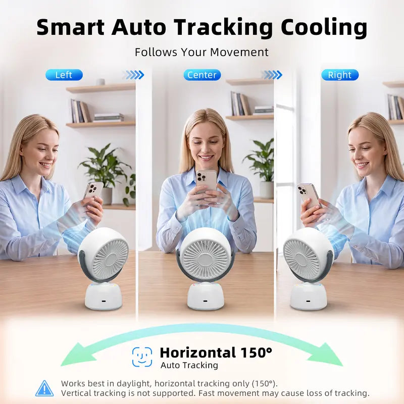 🌬️ Smart Head Tracking Desk Fan