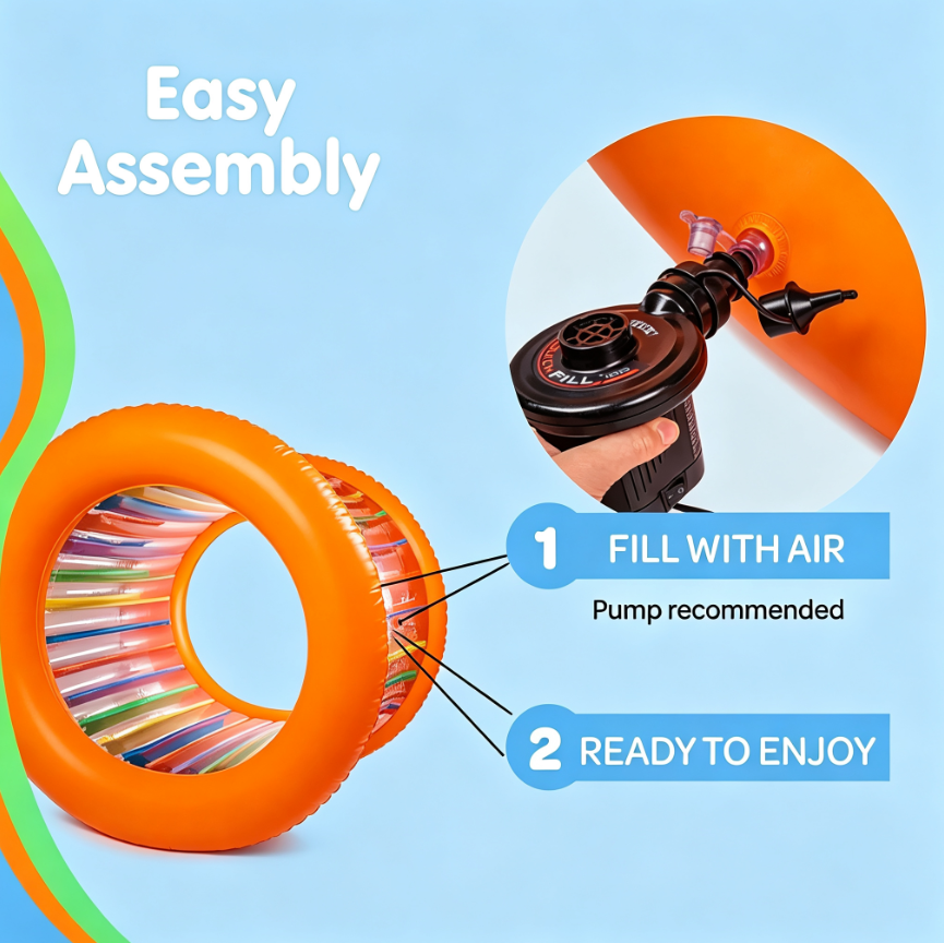 🏃‍♂️ Giant Inflatable Hamster Wheel – Outdoor Rolling Fun for Kids & Adults