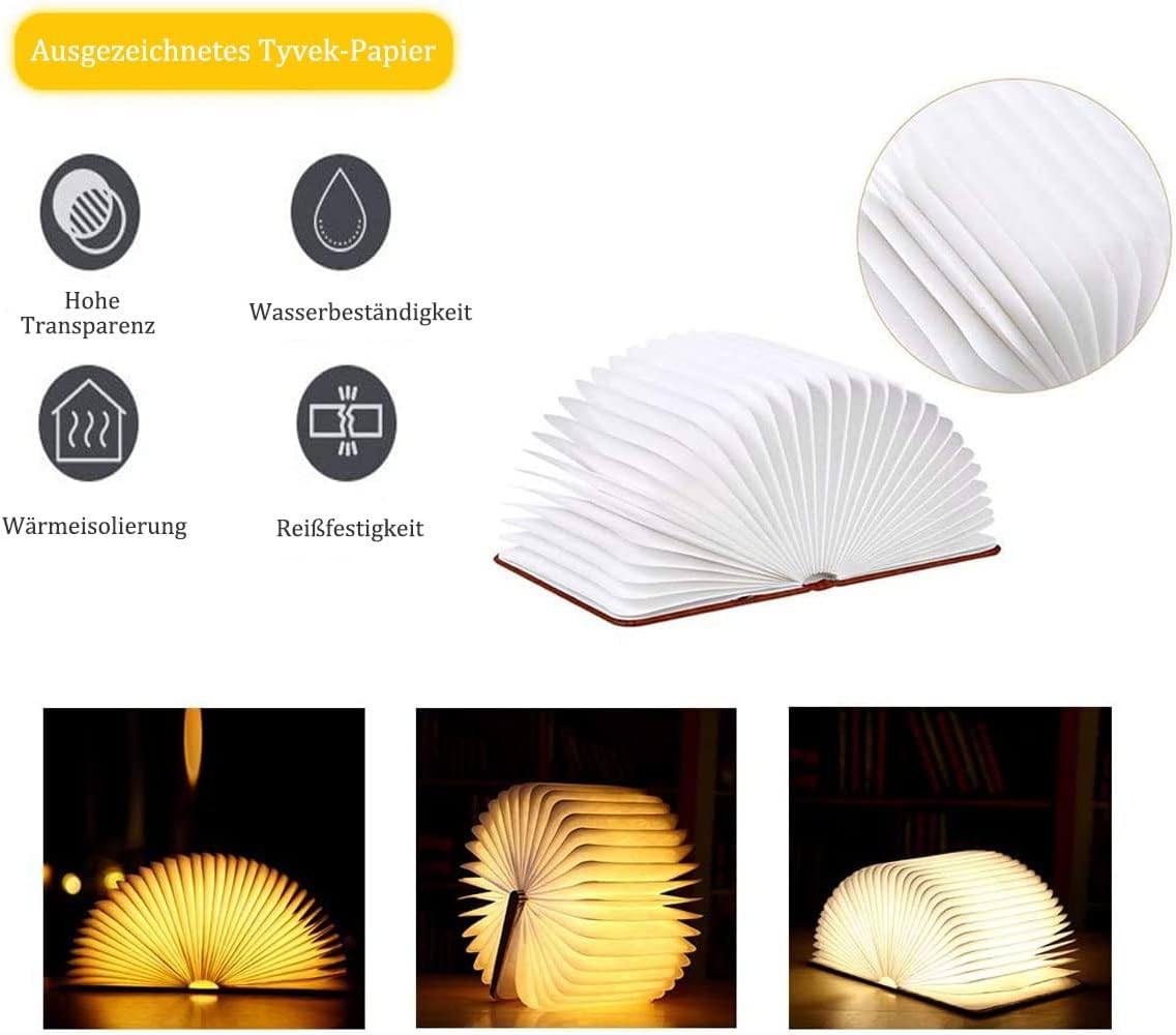 📖Wooden Folding Book Lamp