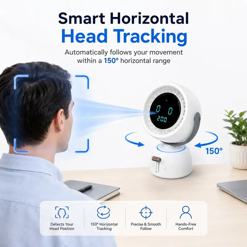 🌬️ Smart Head Tracking Desk Fan