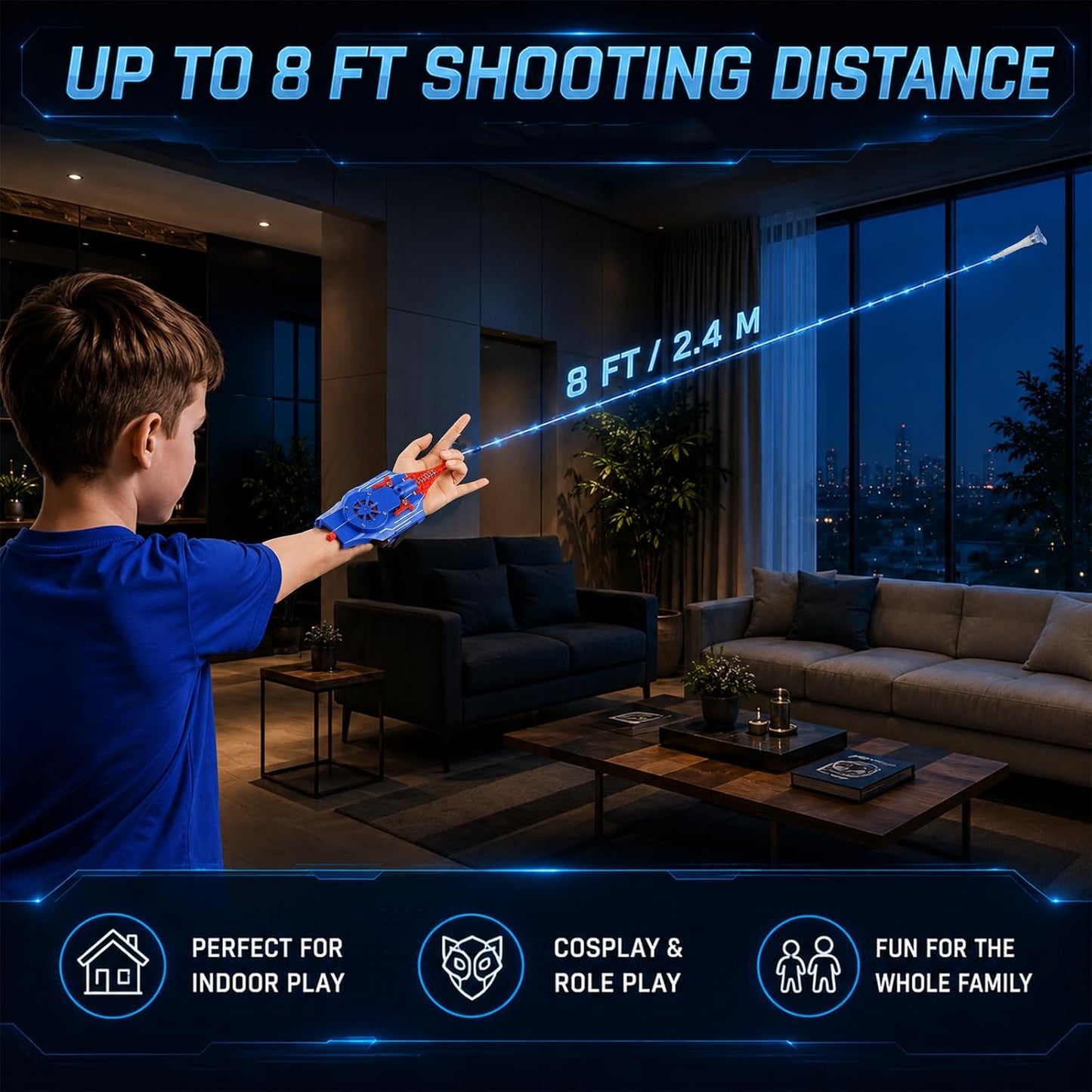 🕸️ Web Launcher with Gloves – Realistic Hero Action Toy for Kids & Adults