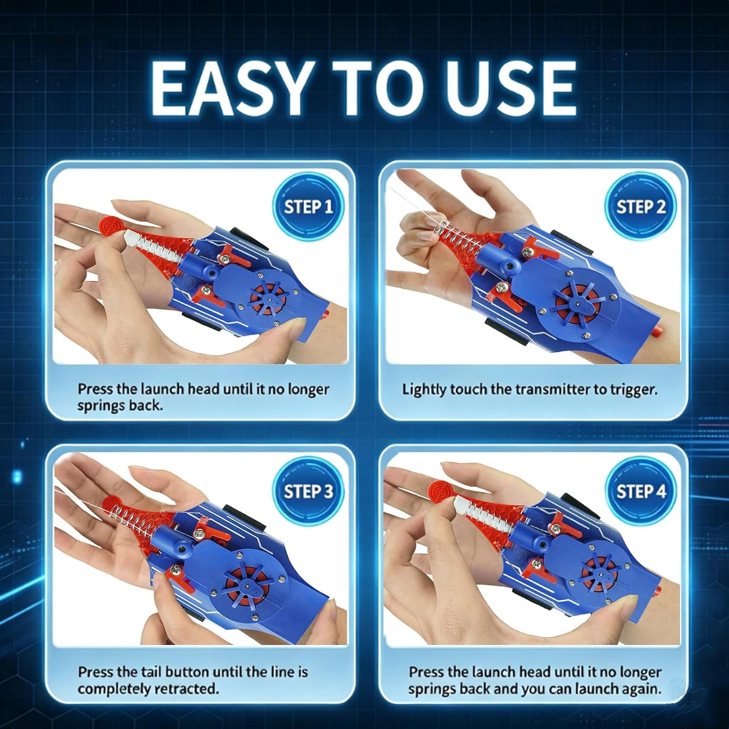 🕸️ Web Launcher with Gloves – Realistic Hero Action Toy for Kids & Adults