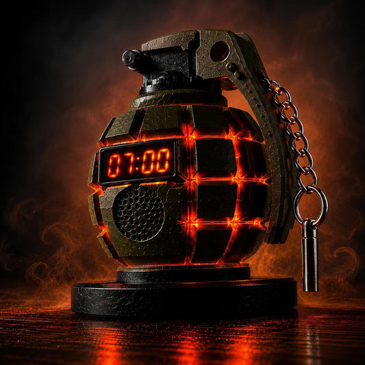 💣 Tactical Military Grenade Alarm Clock – Interactive Pin‑Pull Wake‑Up System