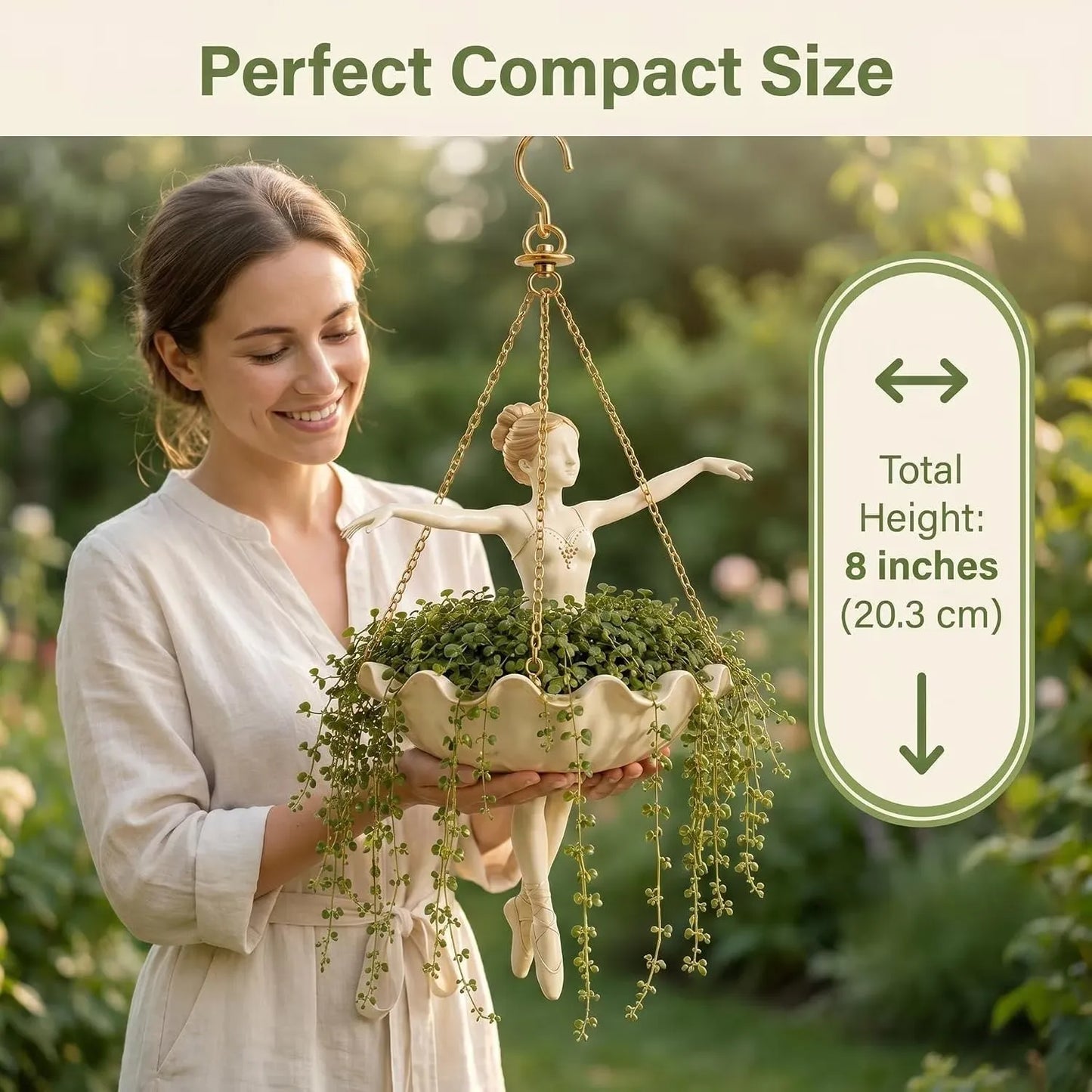 🩰 Ballet Dancer Hanging Planter