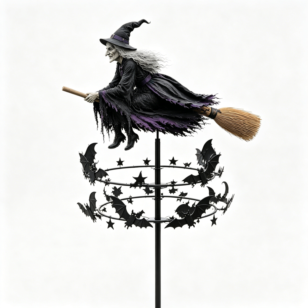🧙♀️ Enchanted Witch Garden Wind Spinner