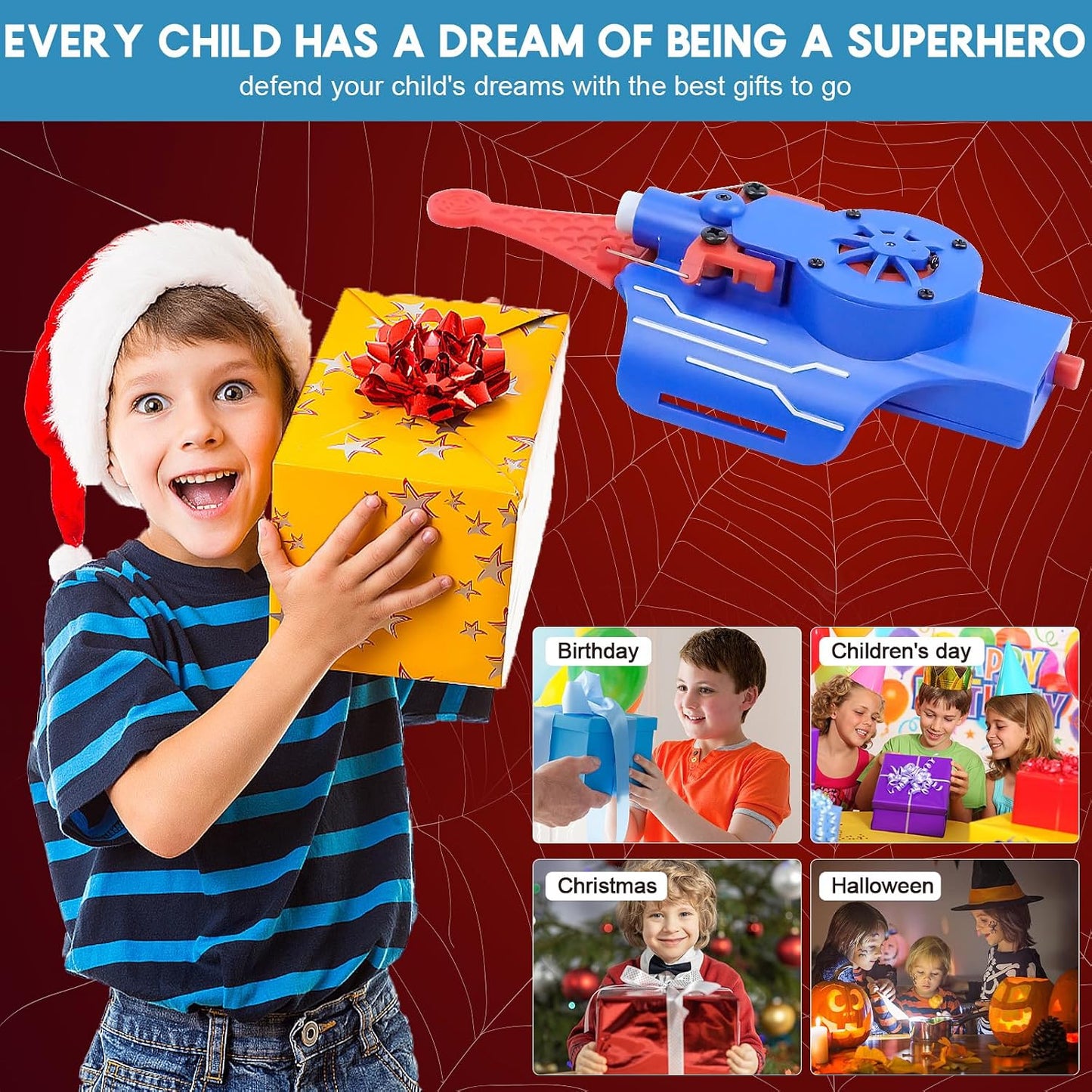 🕸️ Web Launcher with Gloves – Realistic Hero Action Toy for Kids & Adults