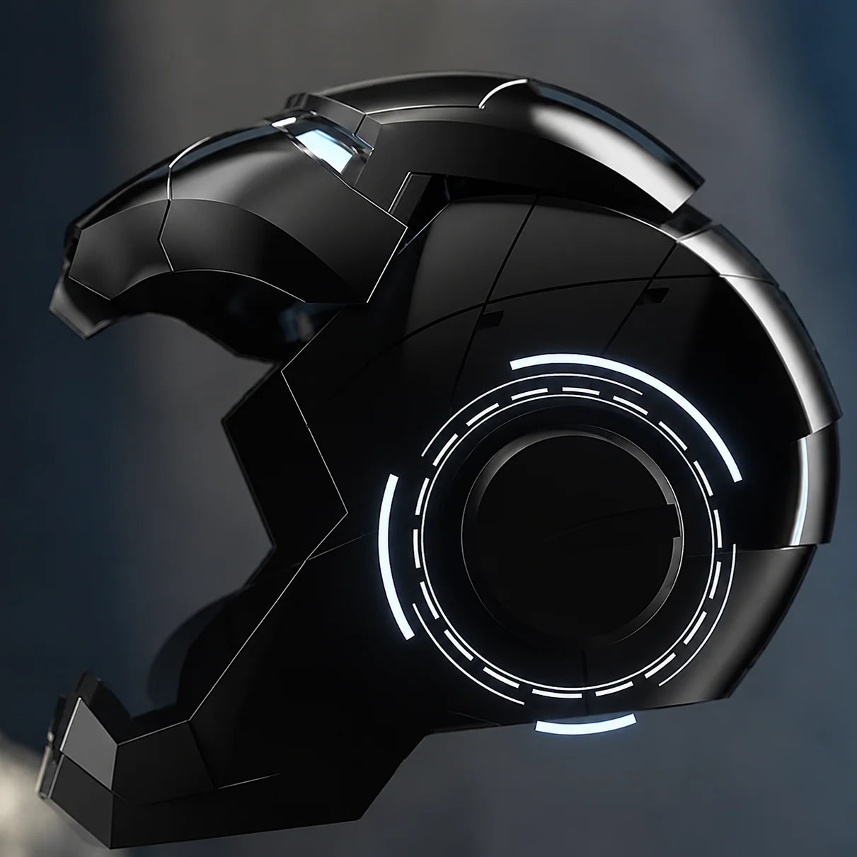 💥 Futuristic Mechanical Helmet – Interactive LED Opening with Voice & Remote Control
