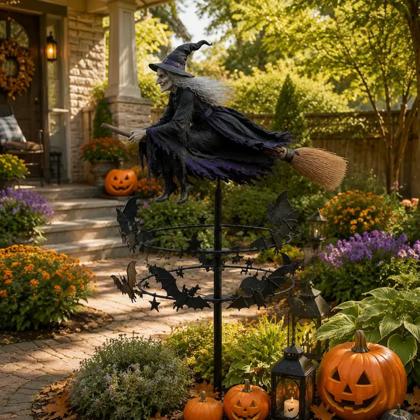 🧙♀️ Enchanted Witch Garden Wind Spinner