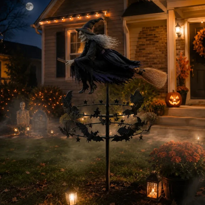🧙♀️ Enchanted Witch Garden Wind Spinner