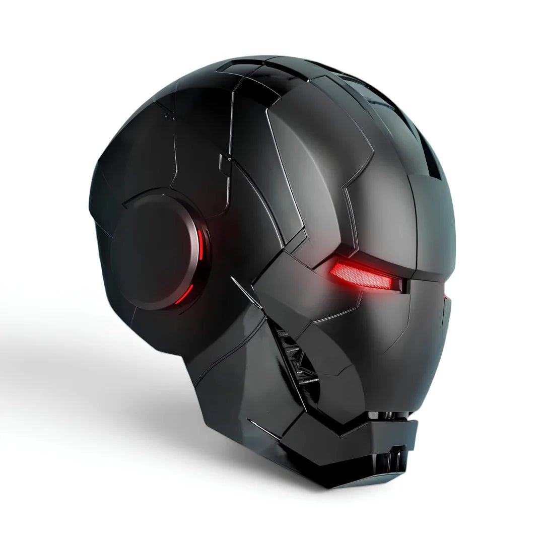 💥 Futuristic Mechanical Helmet – Interactive LED Opening with Voice & Remote Control
