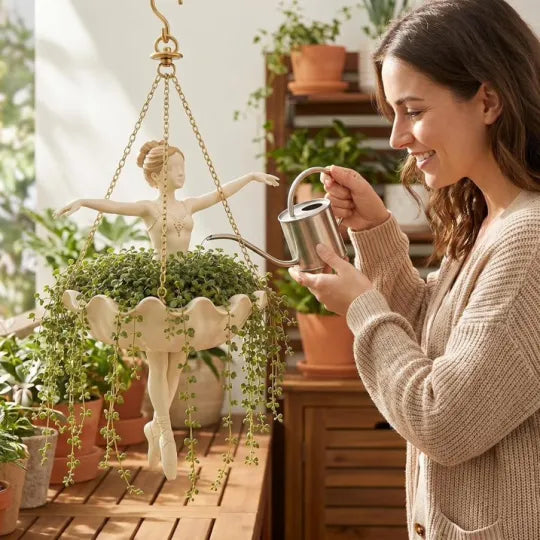 🩰 Ballet Dancer Hanging Planter