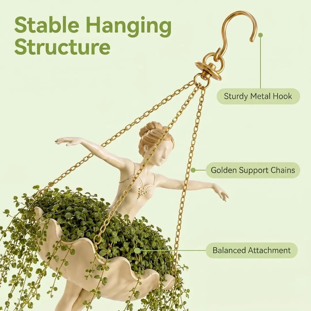 🩰 Ballet Dancer Hanging Planter