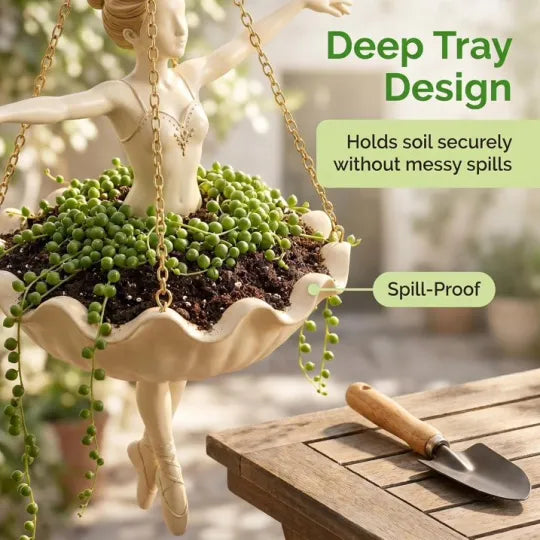 🩰 Ballet Dancer Hanging Planter