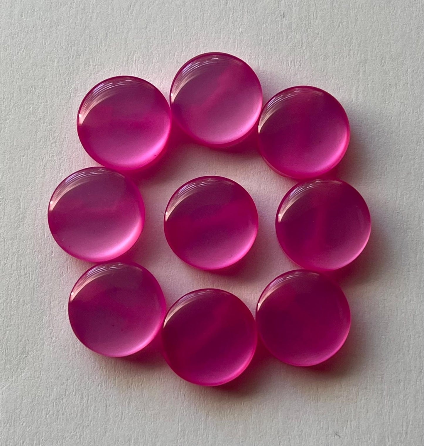 Dark Pink Resin Shank Buttons, Sewing Supplies (1/2 inch)
