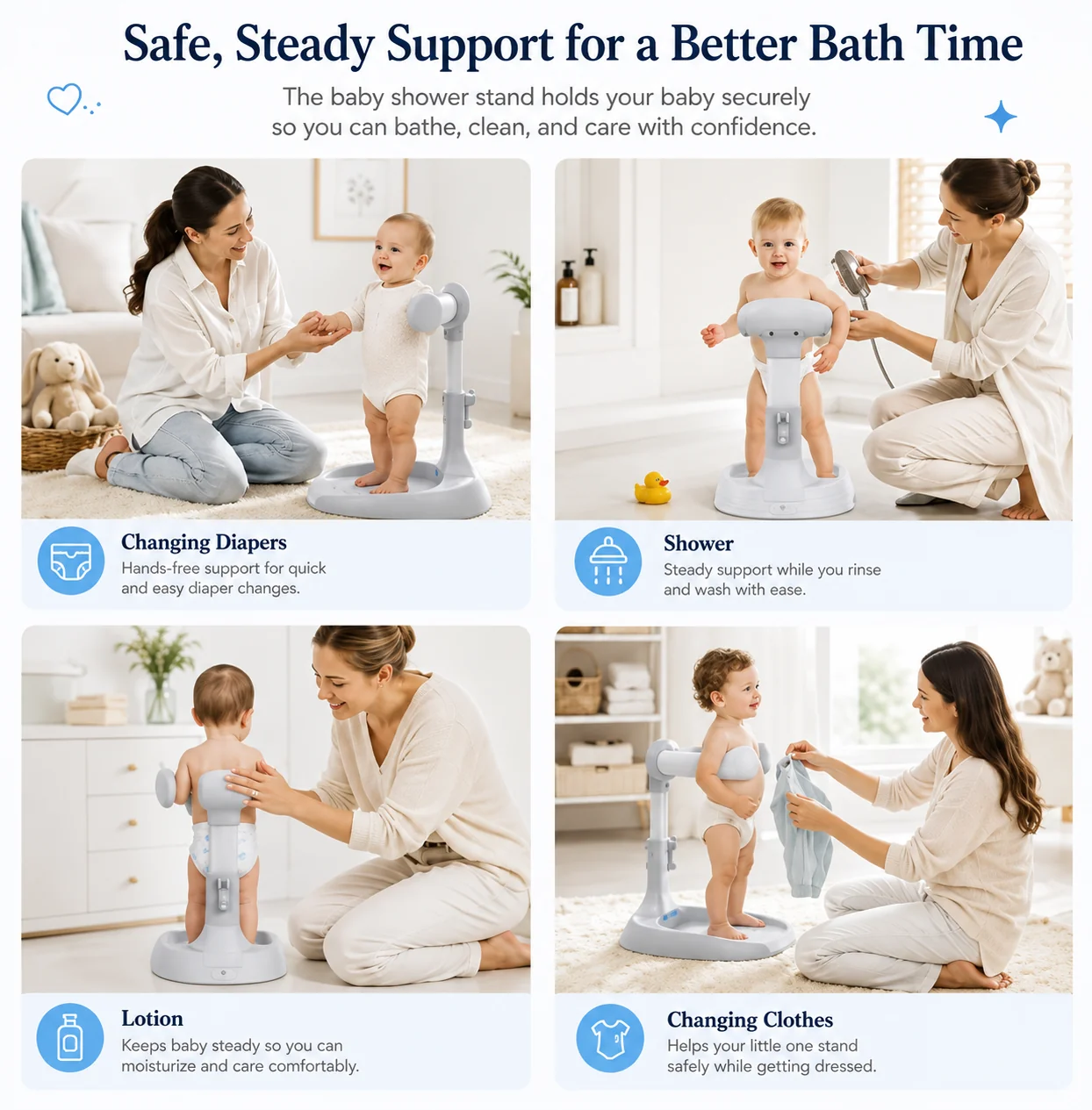 👶🛁 Baby Bath Support Rack