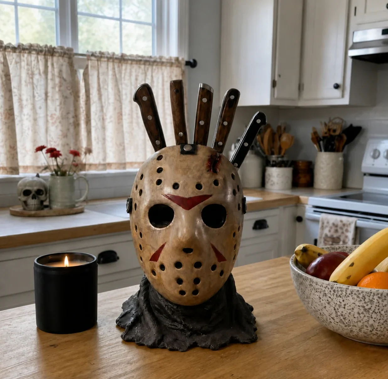 💀 Gothic Knife Holder – Unique Countertop Organizer for Creative Kitchens