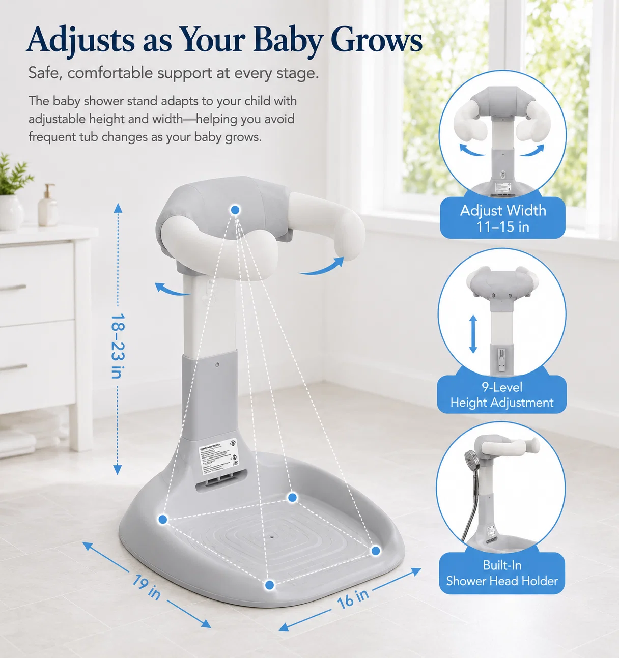 👶🛁 Baby Bath Support Rack