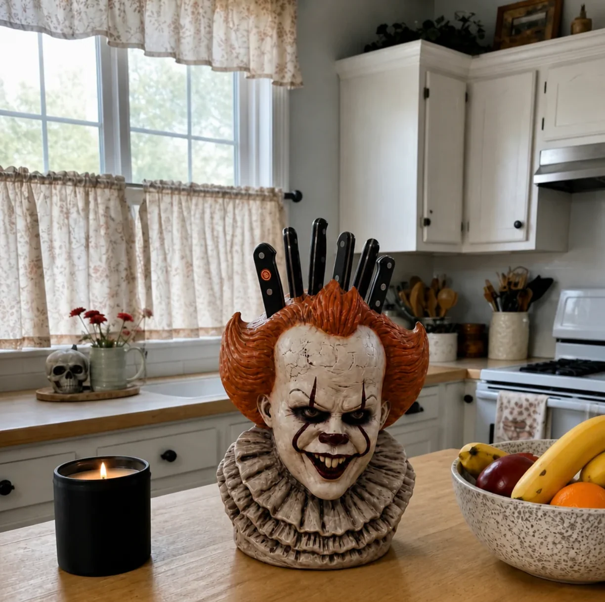 💀 Gothic Knife Holder – Unique Countertop Organizer for Creative Kitchens