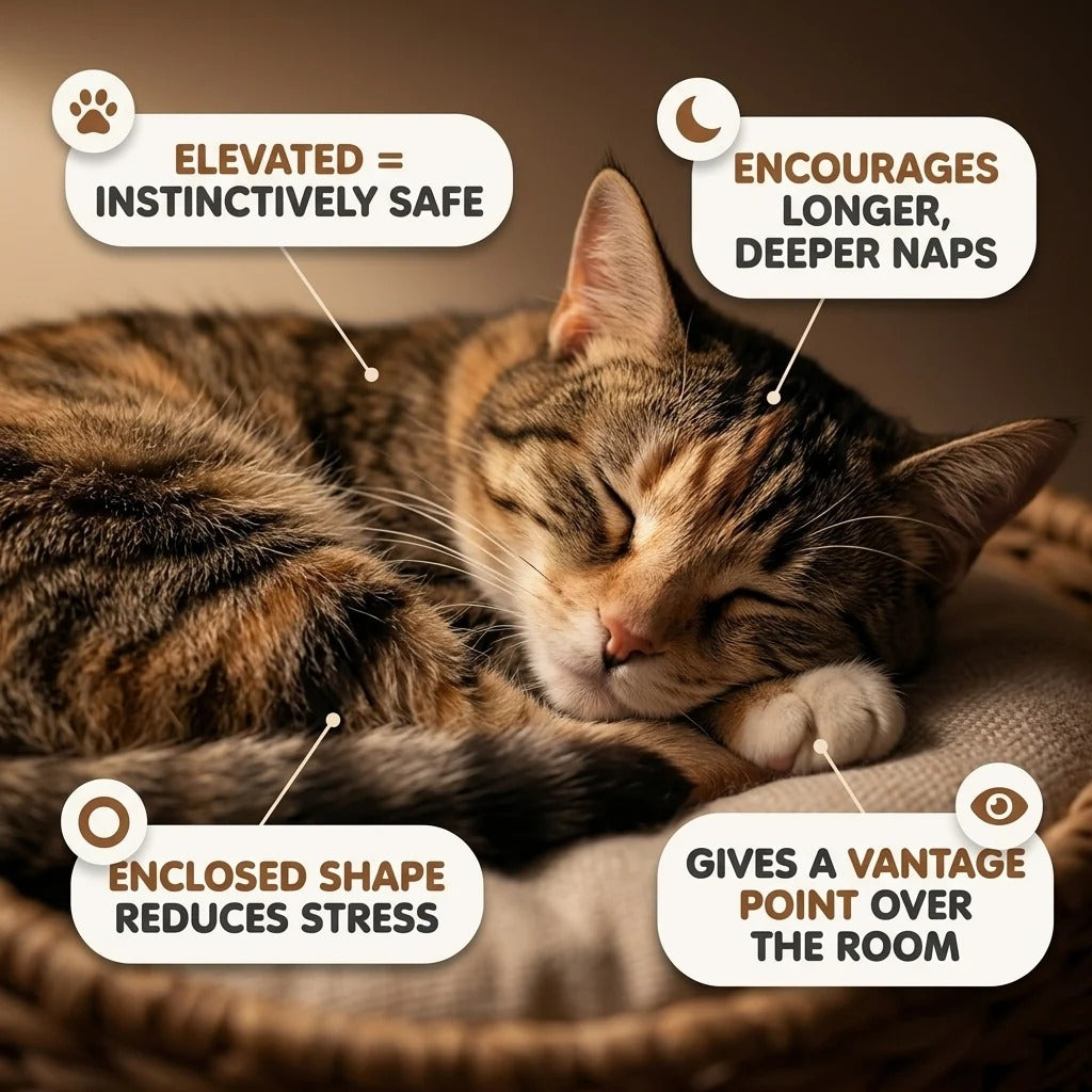 🐈Cozy Cat Bed – A Warm & Comfortable Resting Spot for Your Furry Friend