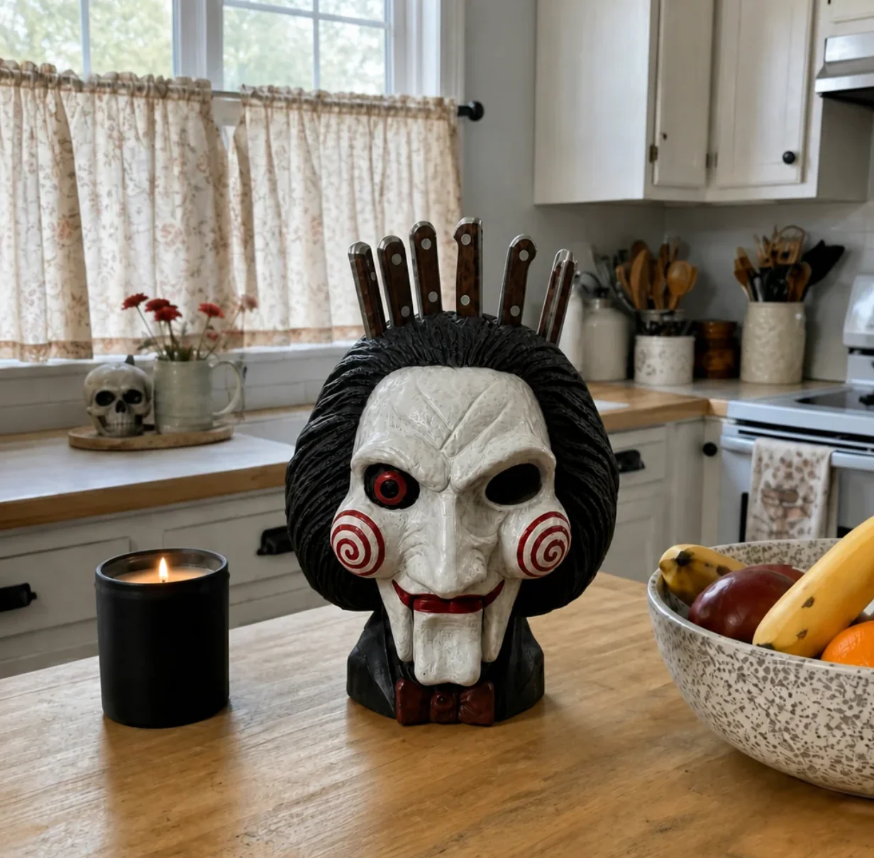 💀 Gothic Knife Holder – Unique Countertop Organizer for Creative Kitchens
