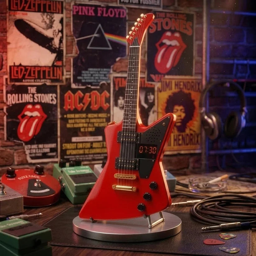 🎸 Guitar-Shaped Alarm Clock – Ready to Rock Your Mornings