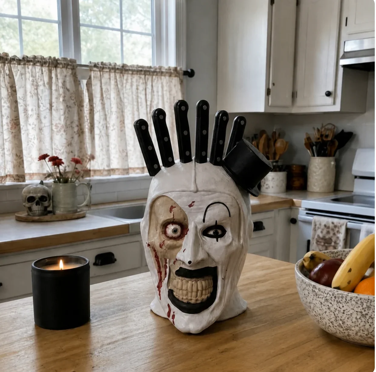 💀 Gothic Knife Holder – Unique Countertop Organizer for Creative Kitchens