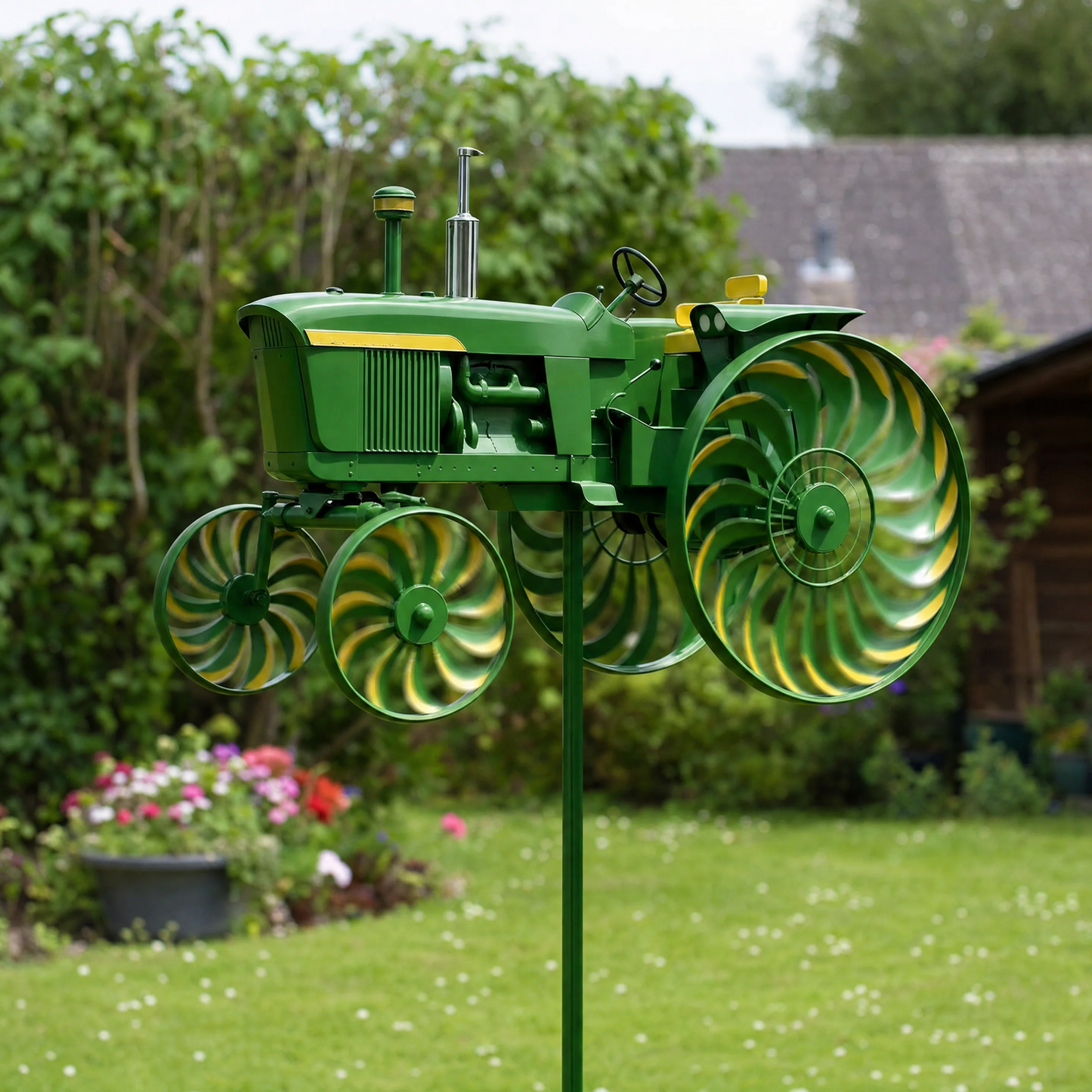 🚜 Classic Tractor Wind Spinner – Farmhouse Charm for Your Garden & Outdoor Spaces