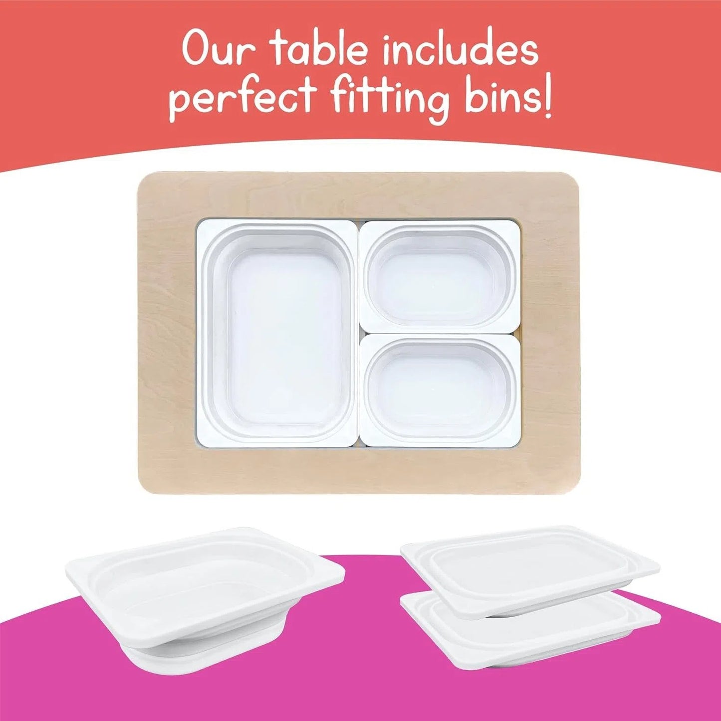 🎨4-in-1 Sensory Play Activity Table with Foldable Legs