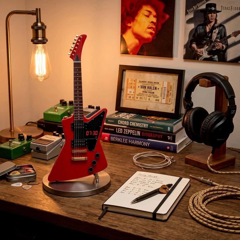 🎸 Guitar-Shaped Alarm Clock – Ready to Rock Your Mornings