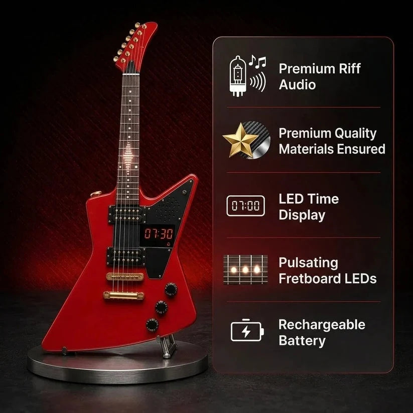 🎸 Guitar-Shaped Alarm Clock – Ready to Rock Your Mornings