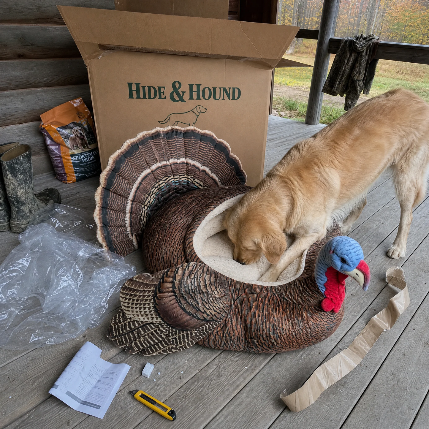 🦌 Animal Design Dog Bed