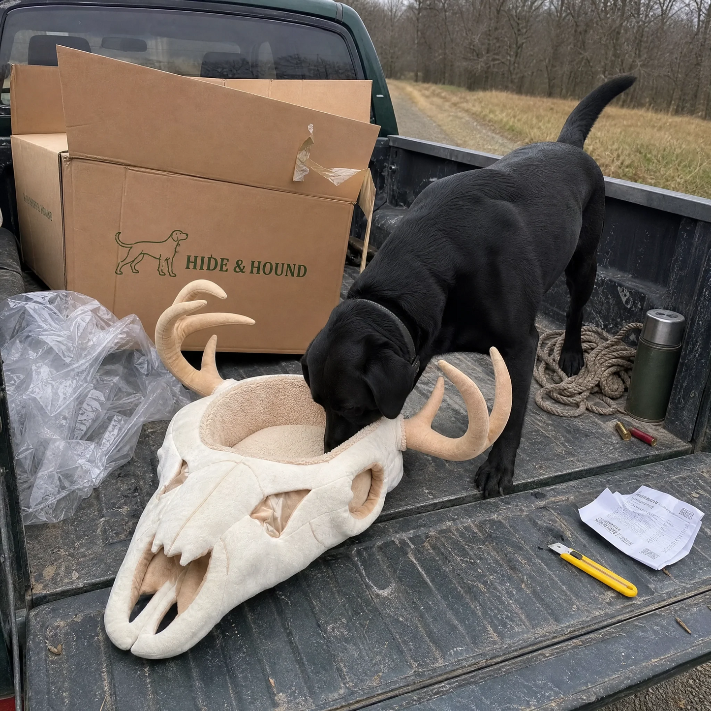 🦌 Animal Design Dog Bed