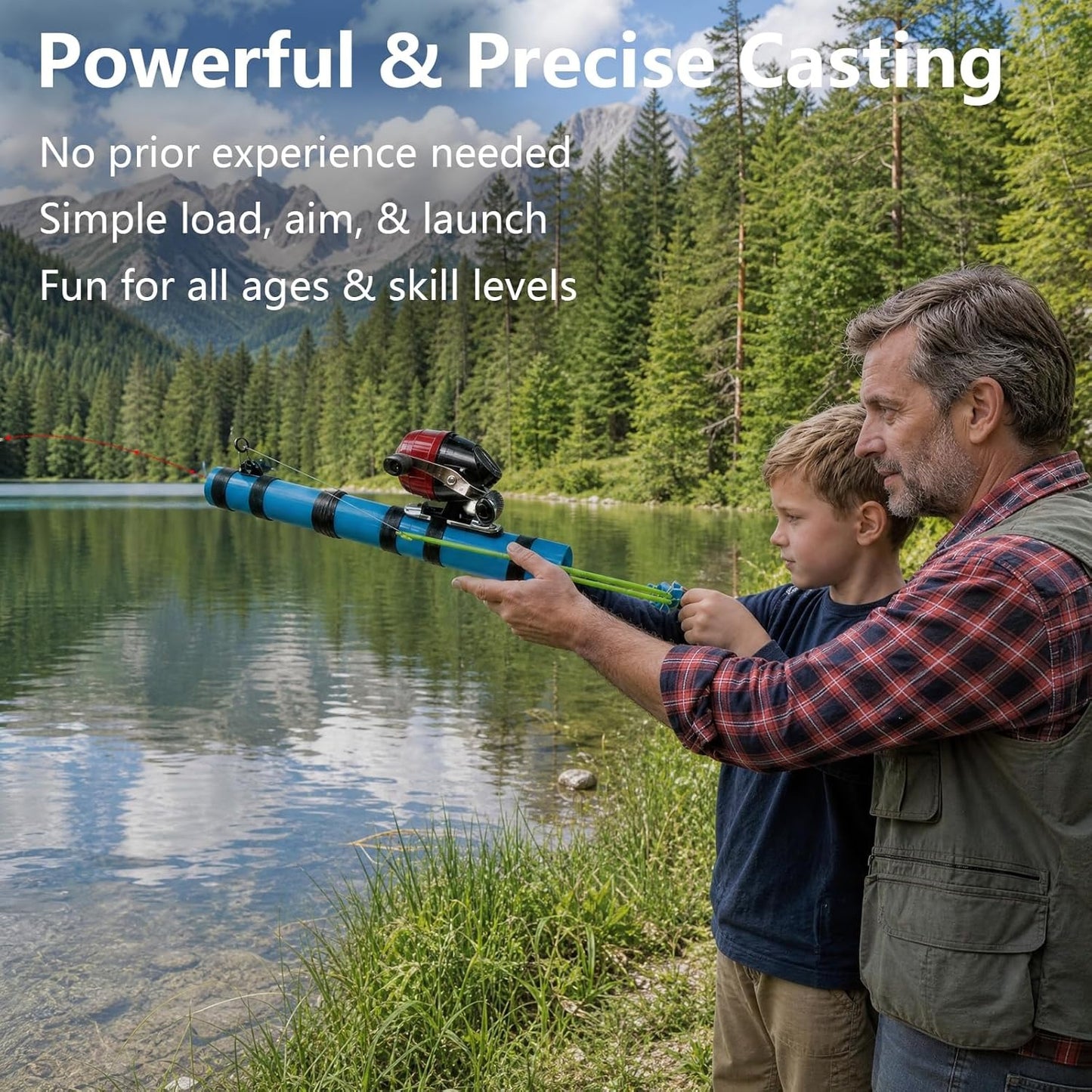 🎯 Slingshot Fishing Rod – Compact, Portable & Cast Anywhere
