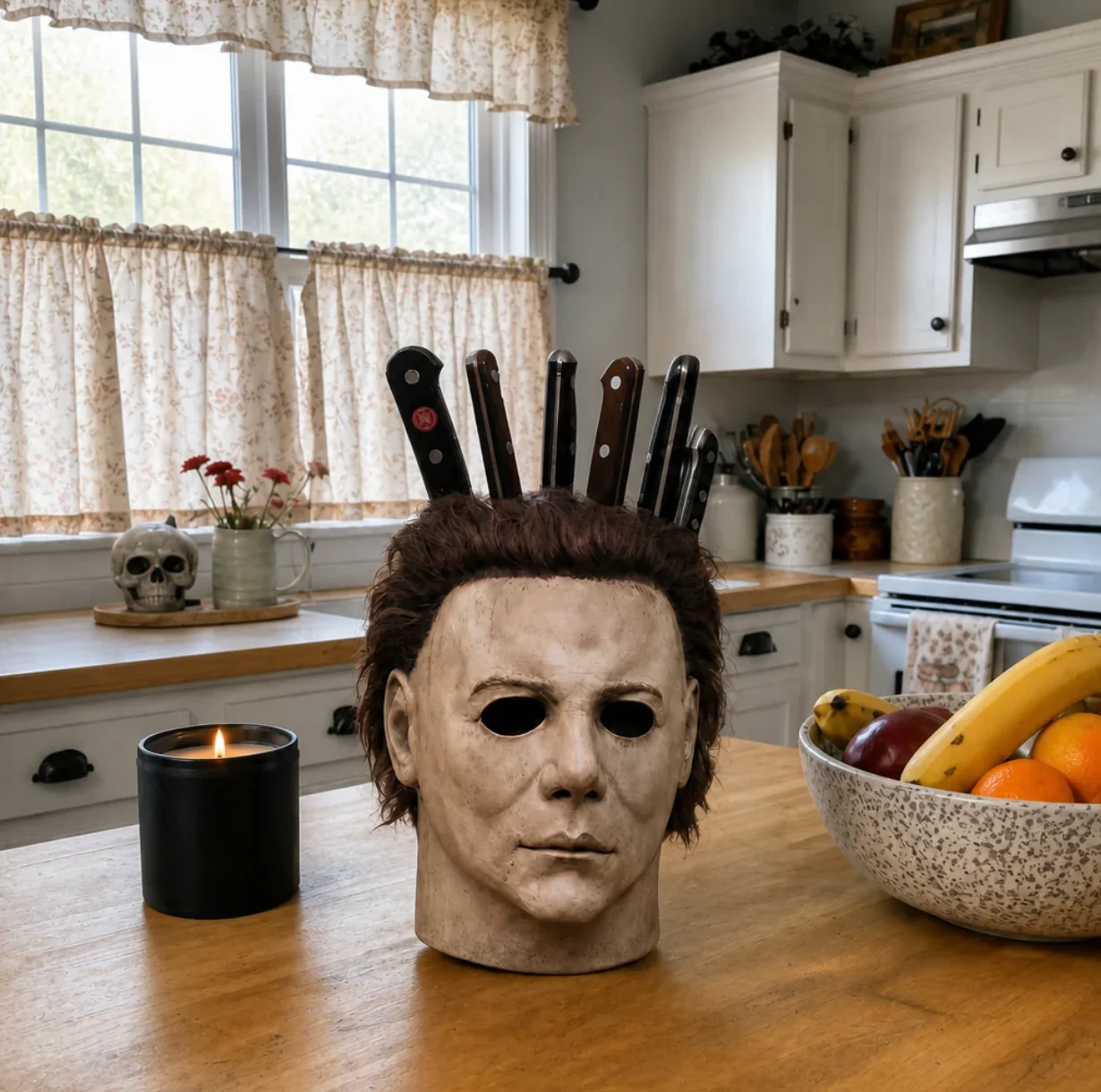 💀 Gothic Knife Holder – Unique Countertop Organizer for Creative Kitchens