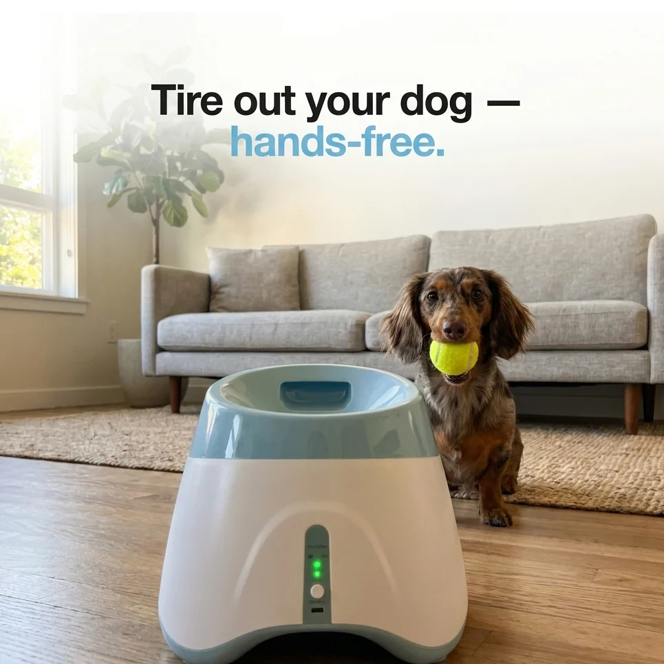 🐾Automatic Ball Launcher – Self‑Loading, Rechargeable, 3 Distance Settings
