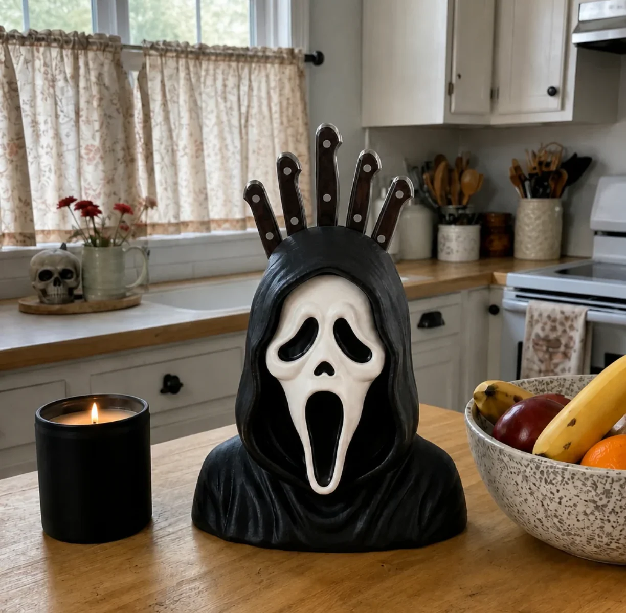 💀 Gothic Knife Holder – Unique Countertop Organizer for Creative Kitchens