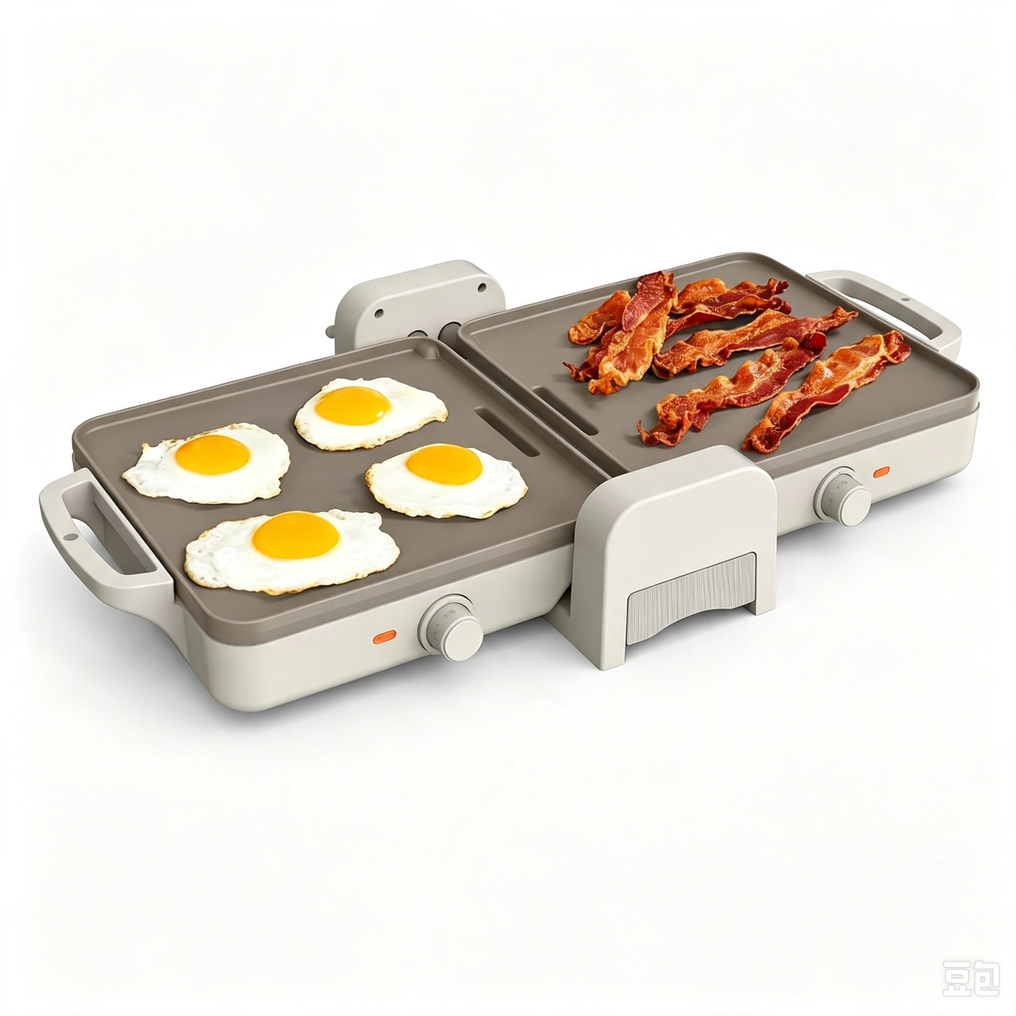 🍳 10"×20" Foldable Griddle – Ceramic Nonstick, Dual Temp Zones